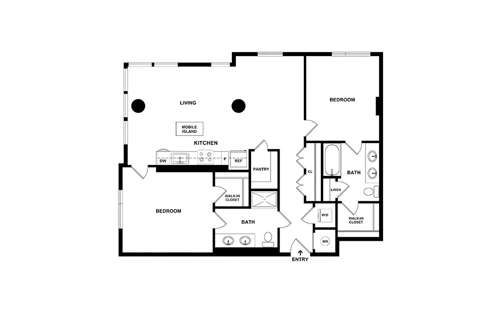 B16 2 bedroom 2 bath 1163 square feet (2)