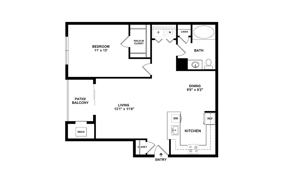 Basin-Renovated 1 bedroom 1 bath 783 square feet (2)