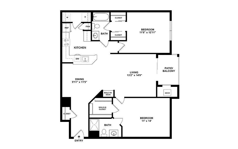 Joshua-Renovated 2 bedroom 2 bath 1132 square feet (2)