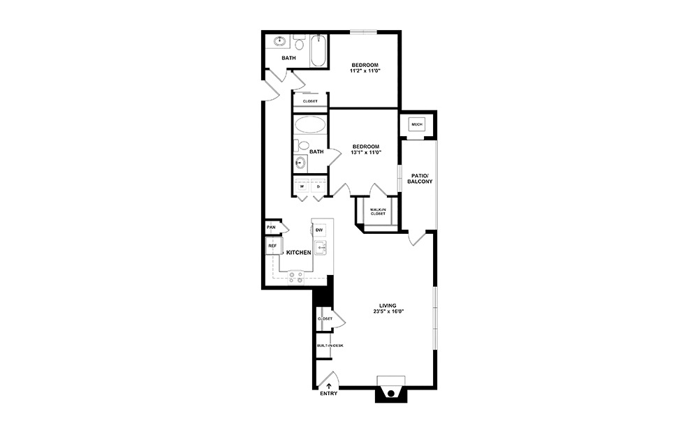 2 Bedroom at Cortland at Dulles