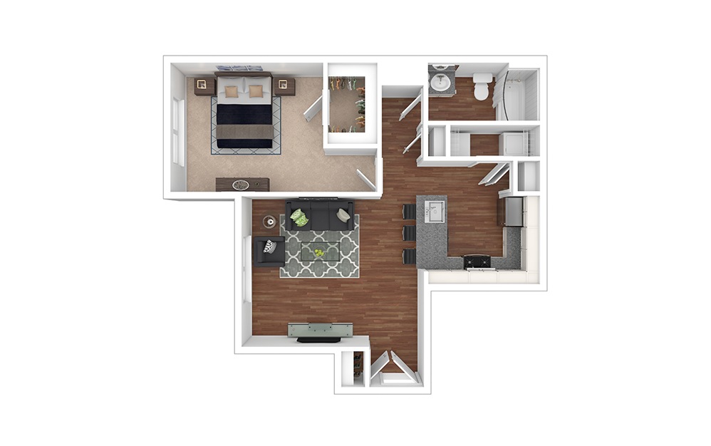 Badland-Renovated 1 bedroom 1 bath 695 square feet