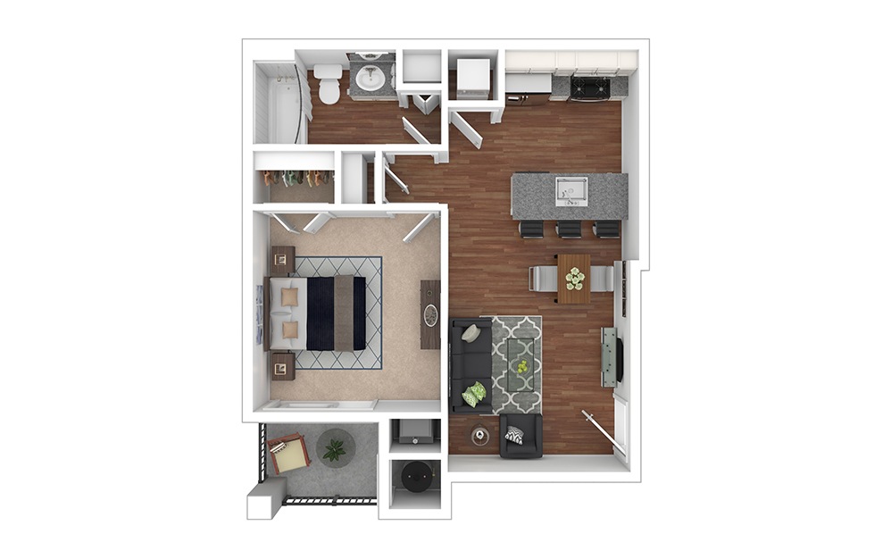 Acadia-Renovated Studio 1 bath 535 square feet