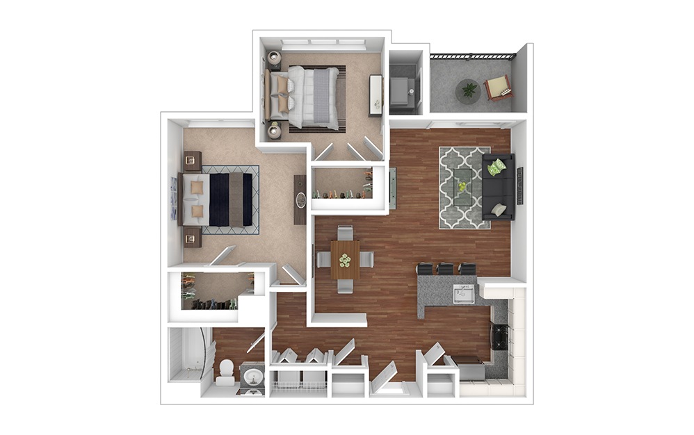 Denali-Renovated 2 bedroom 1 bath 893 square feet