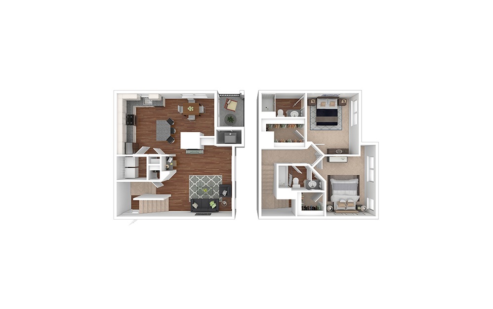 Rocky-Renovated 2 bedroom 2 bath 1316 square feet