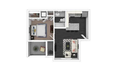 The McClay Premium 1 bedroom 1 bath 610 square feet