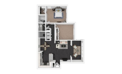 The Lawrence Premium 2 bedroom 1 bath 1100 square feet