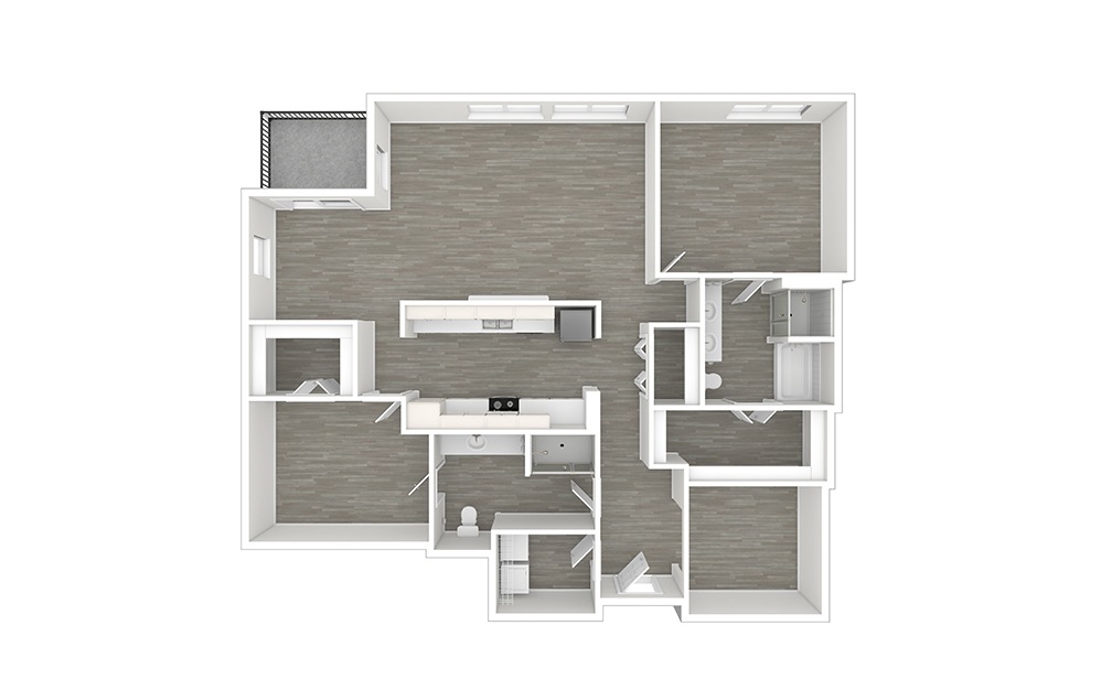 B8 2 Bedroom Dallas West Village Apartment