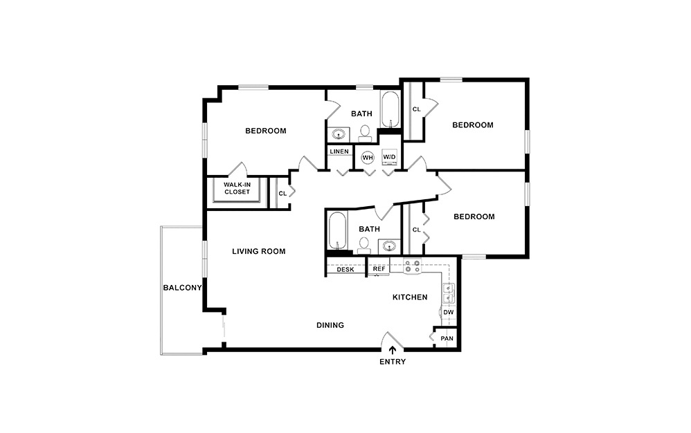 Titanium Classic 3 Bedroom at Our Belmar Apartments