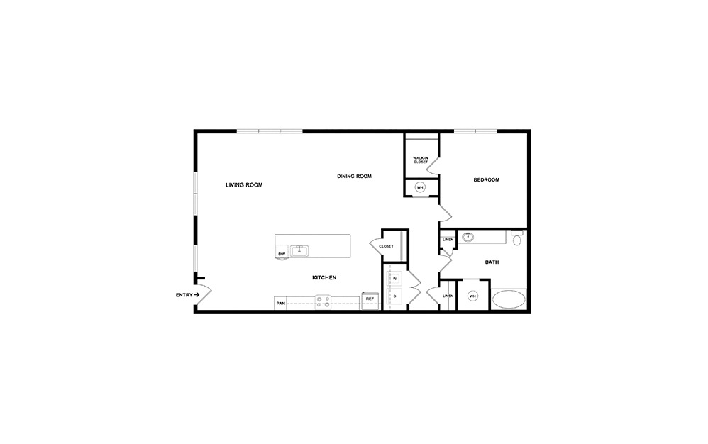 Hazel - Renovated 1 bedroom 1 bath 870 square feet (2)