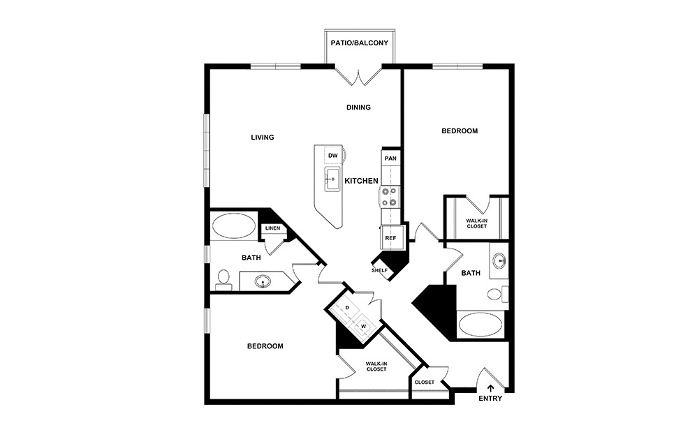 Ruby - Renovated 2 bedroom 2 bath 1123 square feet (2)