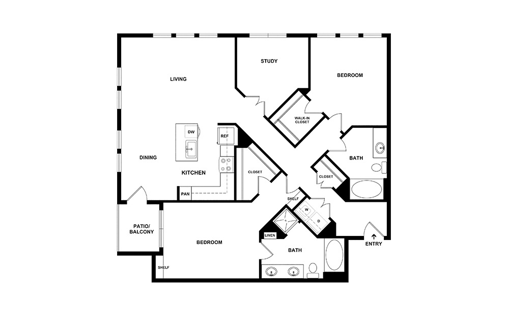 Tangerine - Renovated 2 bedroom 2 bath 1315 square feet (2)
