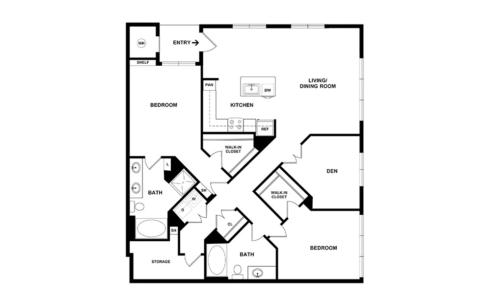 Taupe - Renovated 2 bedroom 2 bath 1349 square feet (2)