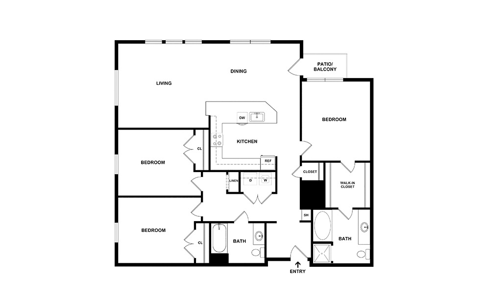 Turquoise - Renovated 3 bedroom 2 bath 1367 square feet (2)