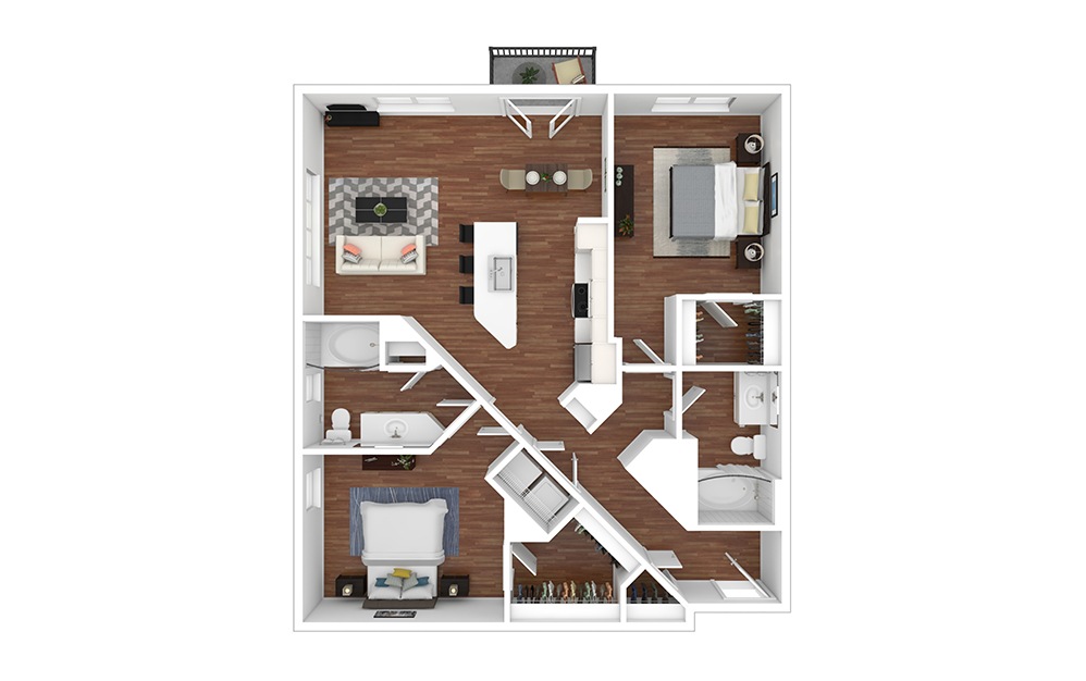 Ruby - Renovated 2 bedroom 2 bath 1123 square feet