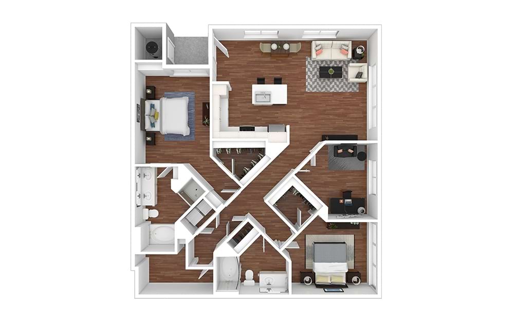 Taupe - Renovated 2 bedroom 2 bath 1349 square feet