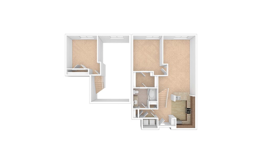 Mint Classic 2 Bedroom Floor Plan at Our Apartments Near Lakewood