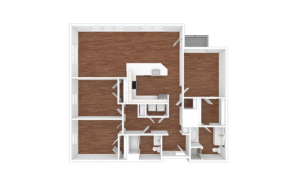 Turquoise - Renovated 3 bedroom 2 bath 1367 square feet (1)