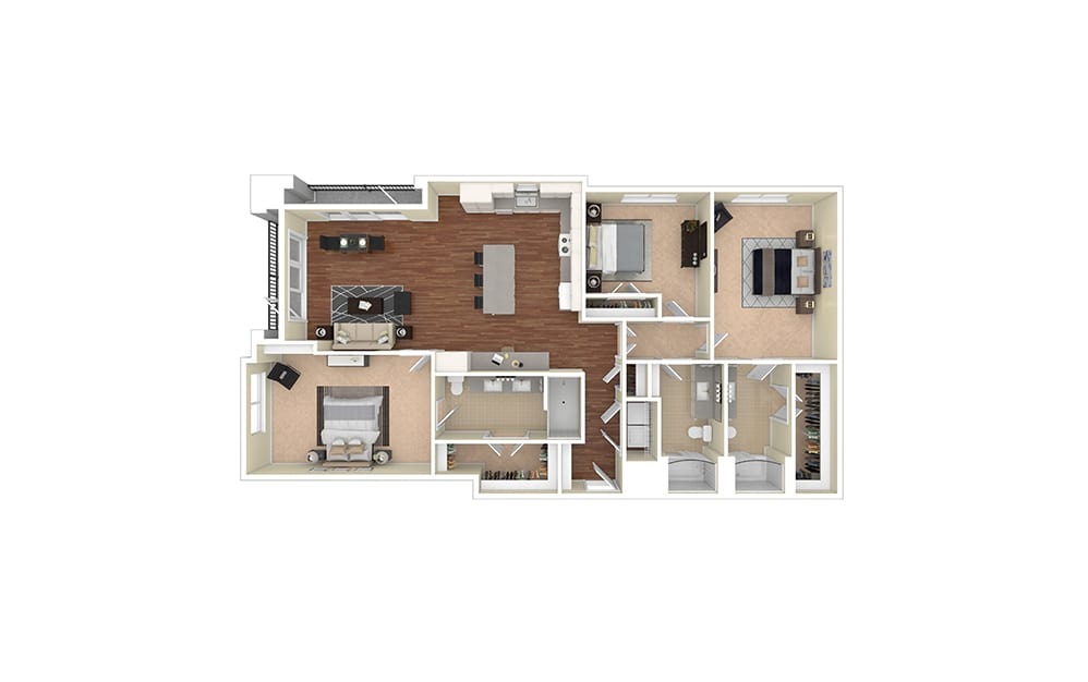 C1 Prime 3 Bedroom at Our Luxury Apartments in Phoenix