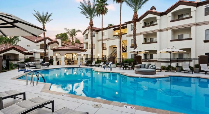 Resort-Style Pool and Heated Spa at Our Desert Ridge Apartments in AZ