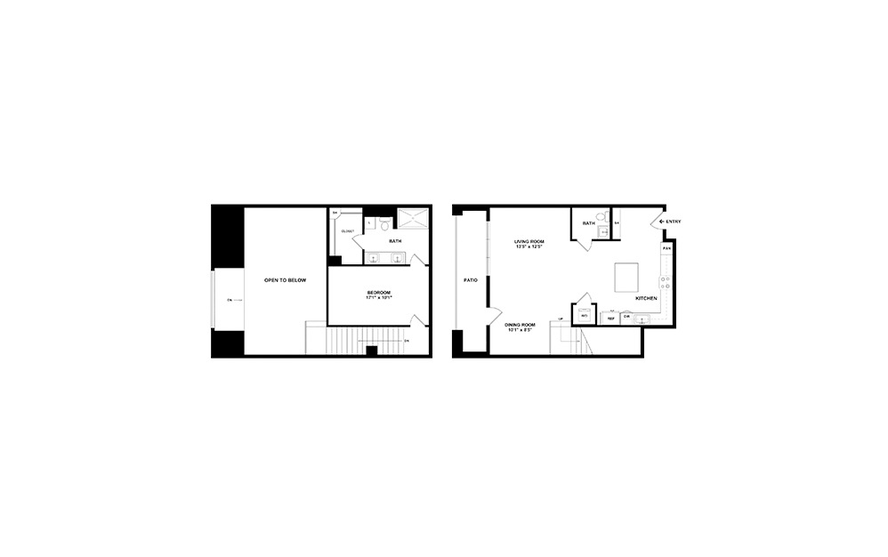 Inwood 1 bedroom 1.5 bath 1118 square feet (2)