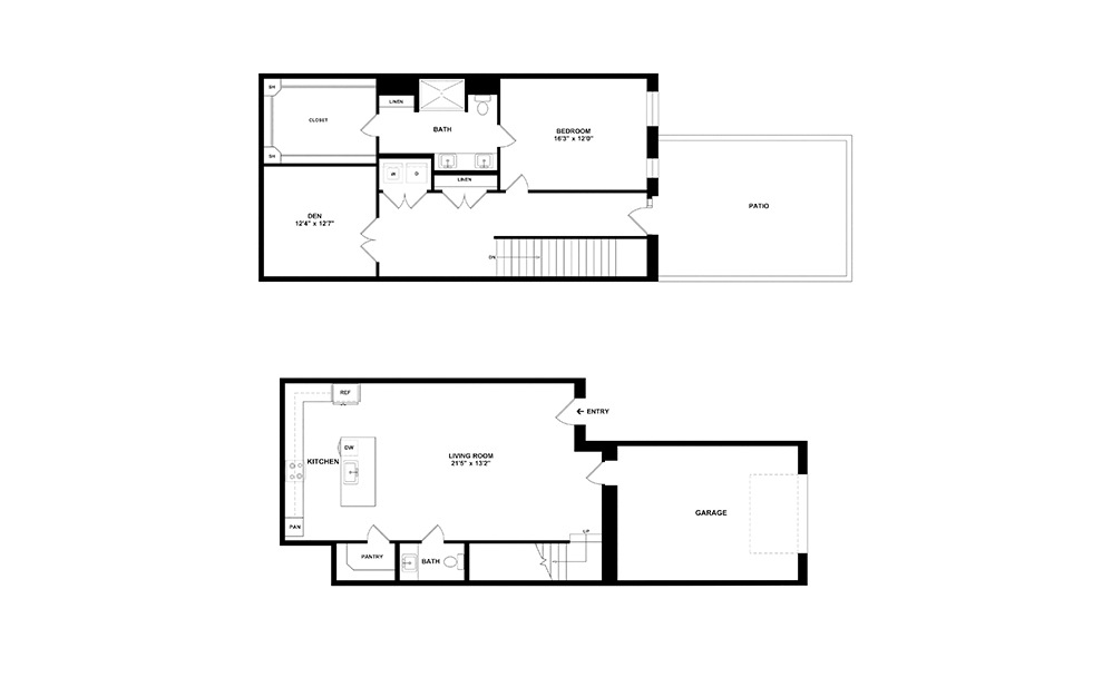 Vickery 1 bedroom 1.5 bath 1670 square feet (2)