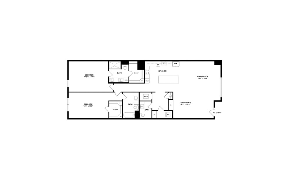 Windsor 2 bedroom 2.5 bath 1688 square feet (2)