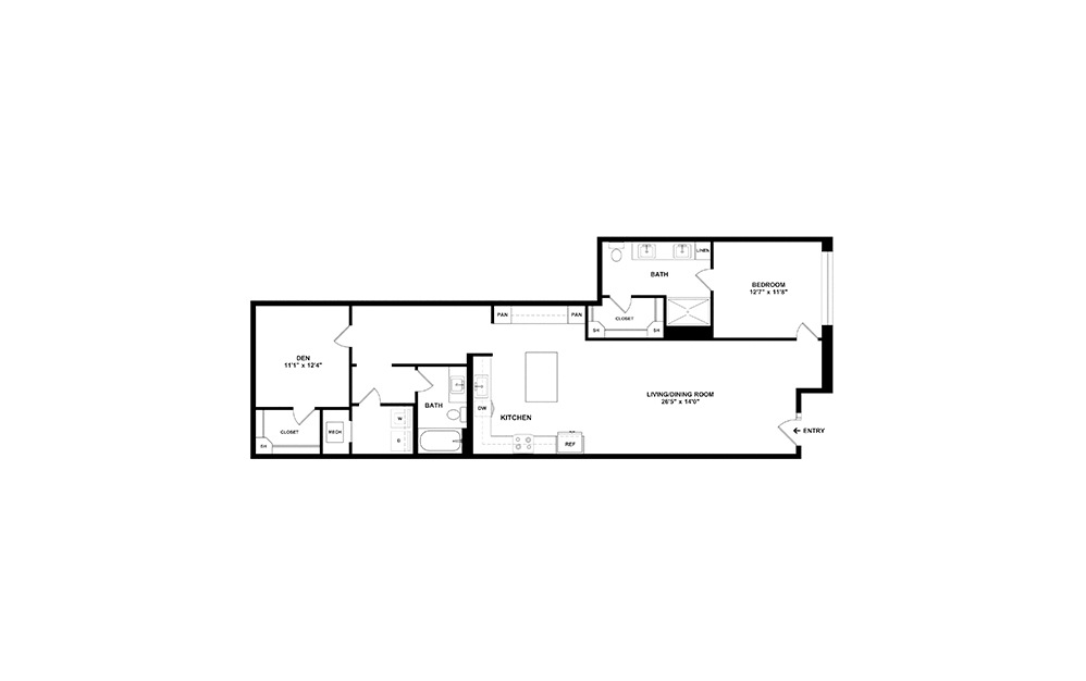 Olive 1 bedroom 2 bath 1417 square feet (2)