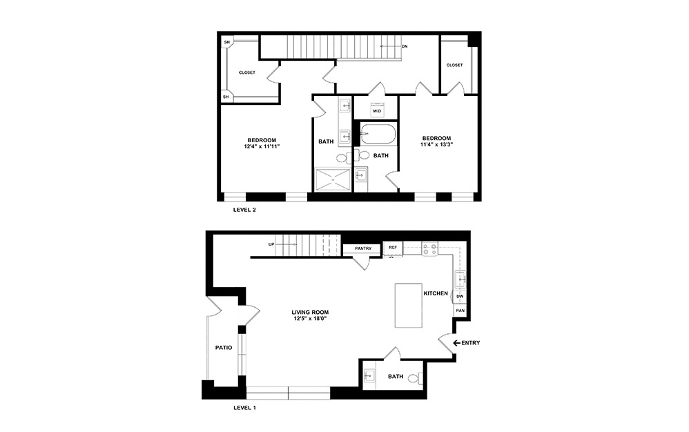 Preston 2 bedroom 2.5 bath 1441 square feet (2)
