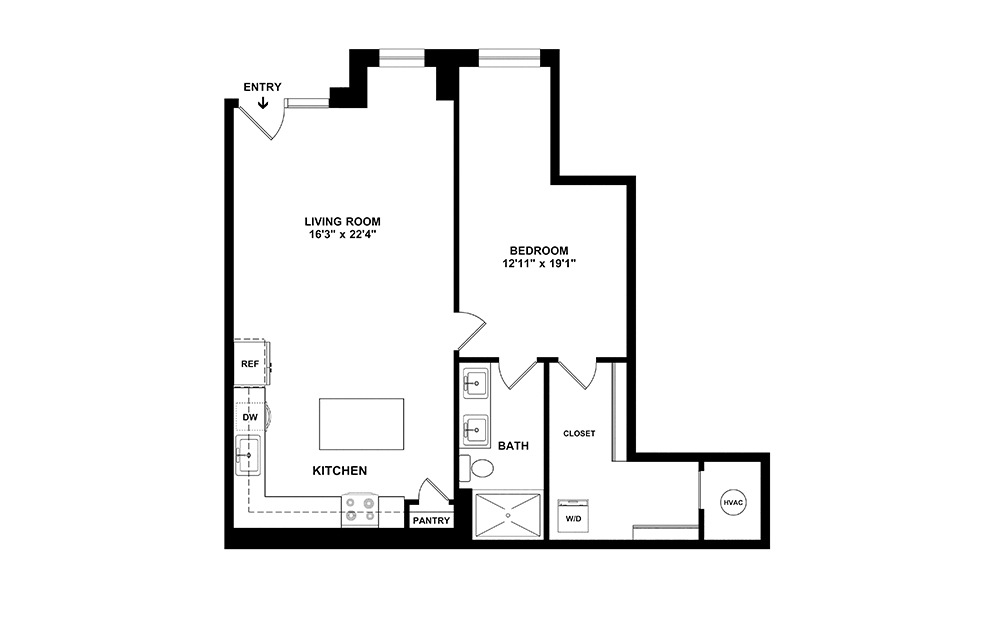 Emerson 1 bedroom 1 bath 1010 square feet (2)