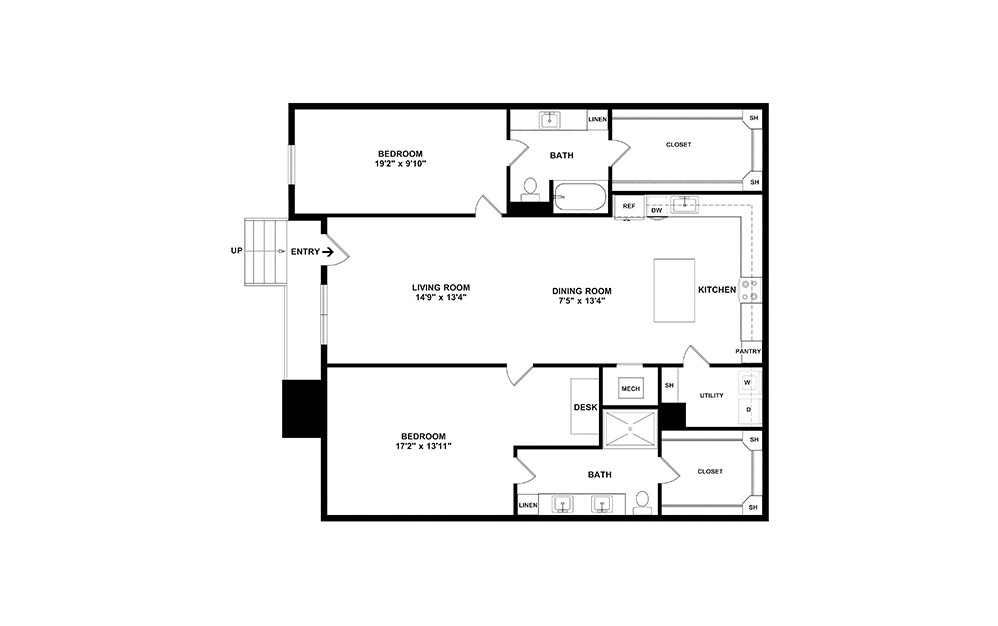Quorum 2 bedroom 2 bath 1529 square feet (2)