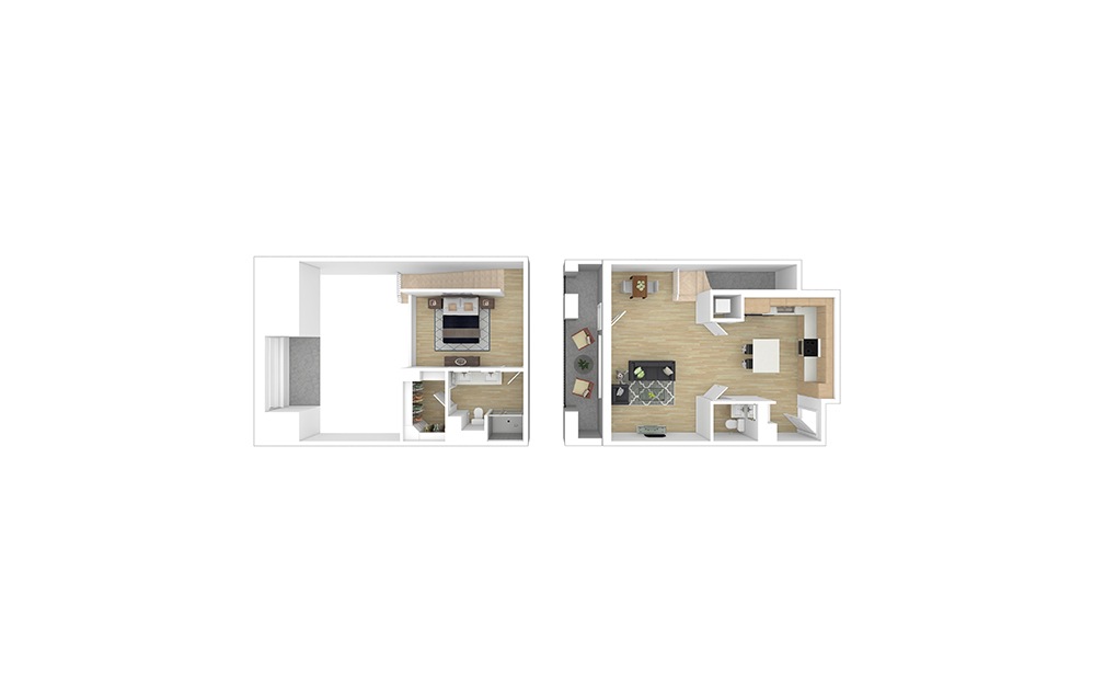 Greenville 1 bedroom 1.5 bath 1105 square feet