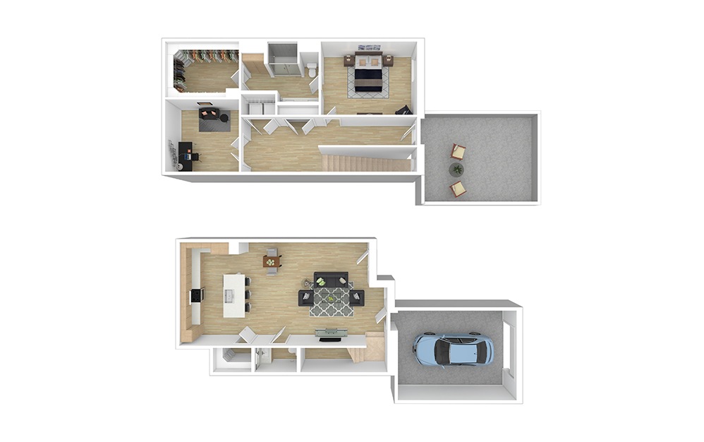 University 1 bedroom 1.5 bath 1645 square feet