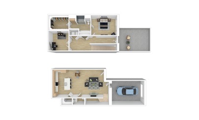 Vickery 1 bedroom 1.5 bath 1670 square feet