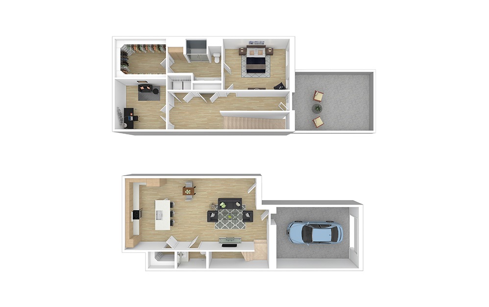 Vickery 1 bedroom 1.5 bath 1670 square feet