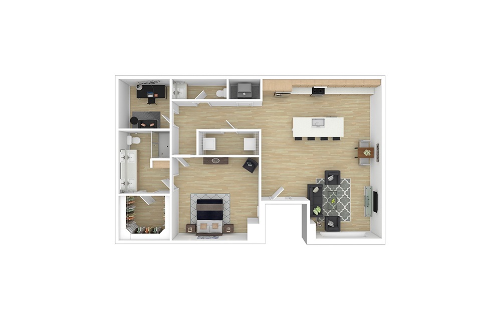 Norwood 1 bedroom 1.5 bath 1409 square feet