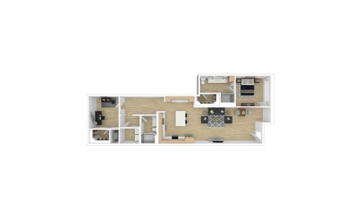 Olive 1 bedroom 2 bath 1417 square feet
