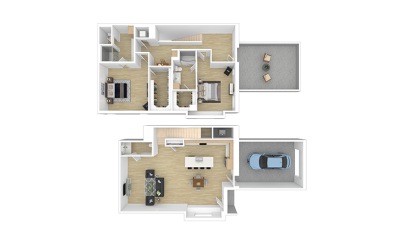 Zang 2 bedroom 2.5 bath 2039 square feet