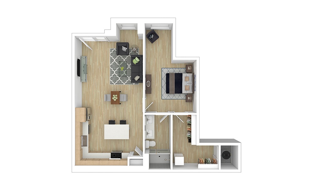 Emerson 1 bedroom 1 bath 1010 square feet