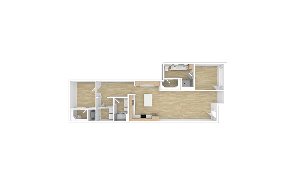 Olive 1 bedroom 2 bath 1417 square feet (1)