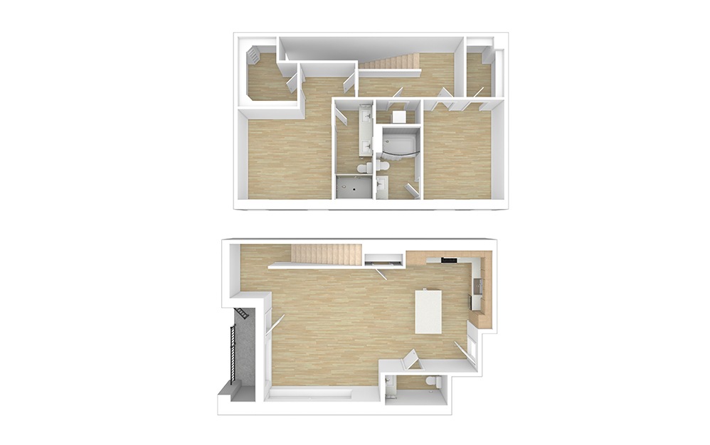 Preston 2 bedroom 2.5 bath 1441 square feet (1)