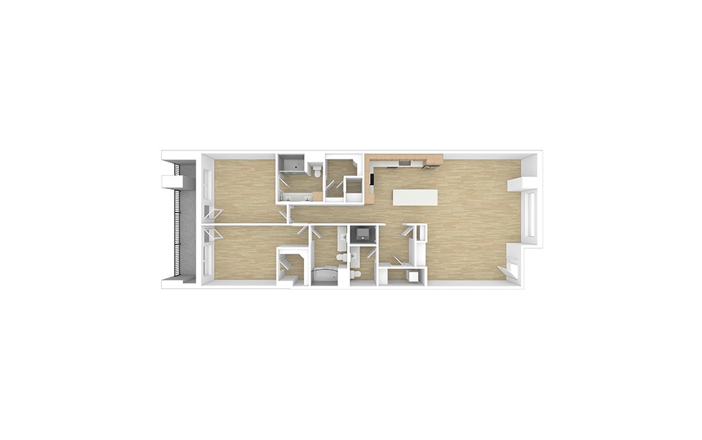 Tollway 2 bedroom 2.5 bath 1605 - 1607 square feet (1)