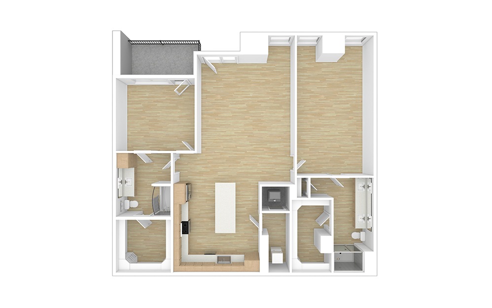 Skillman 2 bedroom 2 bath 1575 - 1593 square feet (1)