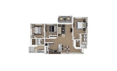 Park 3 bedroom 2 bath 1260 square feet