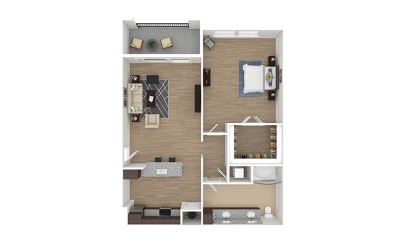 Broadwalk 1 bedroom 1 bath 776 - 800 square feet