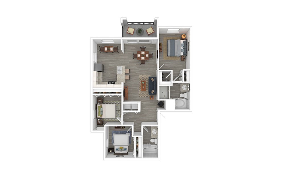 Madison  3 bedroom 2 bath 1293 square feet