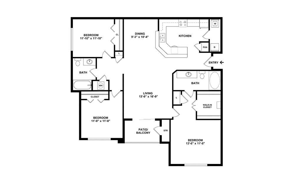 York 3 bedroom 2 bath 1293 square feet (2)