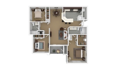 York 3 bedroom 2 bath 1293 square feet