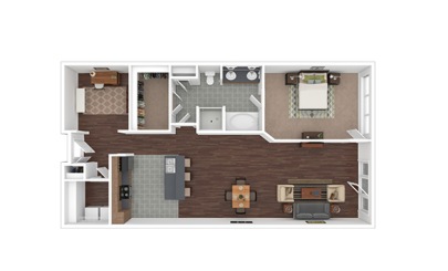 Hyde 1 bedroom 1 bath 1075 square feet