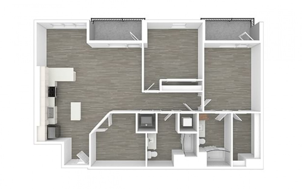 Park 2-Bedroom Penthouse Apartment in Miami