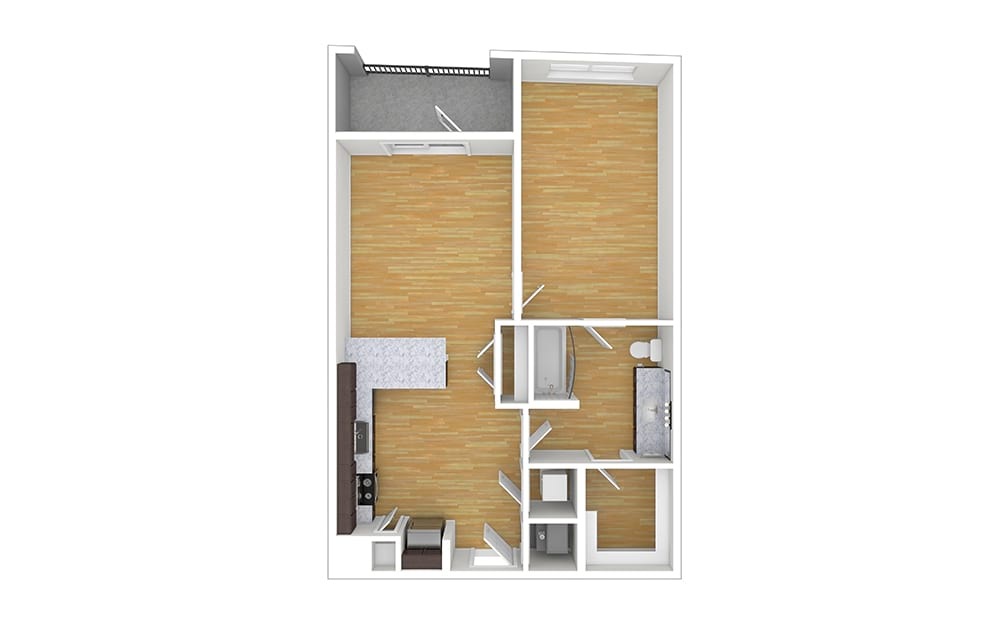 Gray 1-Bedroom Apartment in Optimist Park